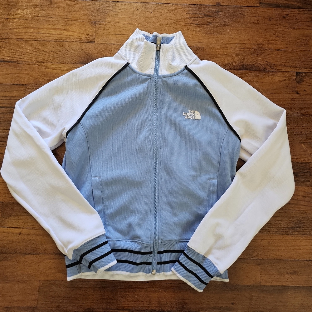 The North Face Y2K Spoty Outdoor Blue‎ and White Zip Up Jacket Sz M